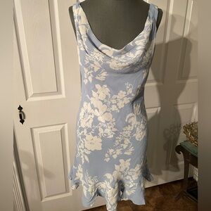 Reformation Rudie Dress - floral mini dress cowl neck | Size 6